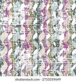 Patrón de Vector ornamental geométrico de verano sin costuras. Abstractas texturizado verde losa con fondo rosa, gris.