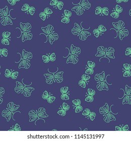 Seamless summer insects pattern background. Nice and beautiful vector graphic illustration