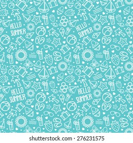 Seamless summer pattern background