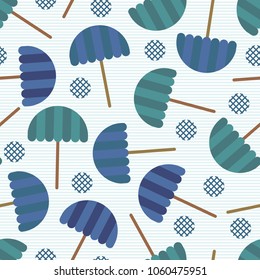 seamless summer pattern background with umbrella