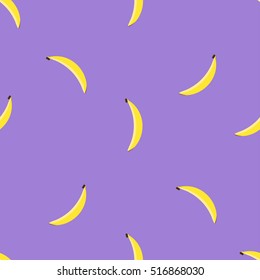 Seamless summer pattern with bananas (vector)