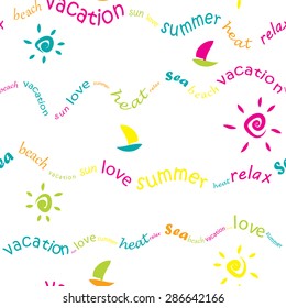 Seamless summer pattern for beach