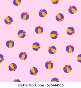 Seamless summer pattern with beach balls