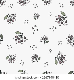 Nahtloses Sommermuster mit vielen Beeren. Ideal für das Verpackungsdesign. Endloser Hintergrund mit Leinen-Doodle-Illustrationen