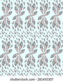 Seamless summer pattern of colorful ice cream cones. vintage background