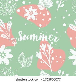 seamless summer pattern with  flowers