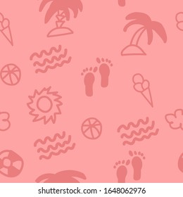 Seamless summer pattern. Summer holiday.