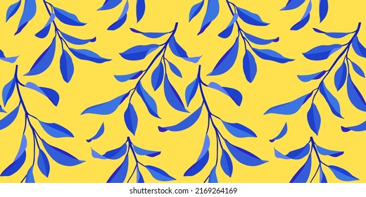 Seamless summer pattern with leaves. Vector elegant floral background for fabric , wallpaper, print, cover, banner and invitation.