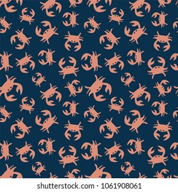 seamless summer pattern on a dark blue background