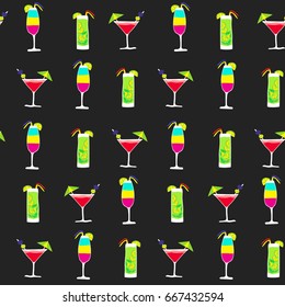 Seamless summer pattern. Stylish pop art design.