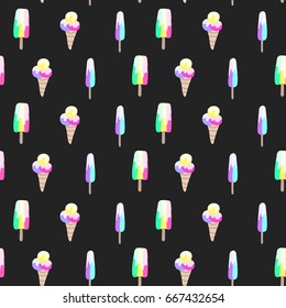 Seamless summer pattern. Stylish pop art design.