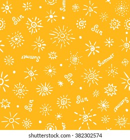 seamless summer pattern - suns