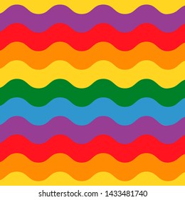 Seamless summer pattern. Surge colors flag LGBT. LGBT gay and lesbian pride symbols, star, heart. Icons template. Modern vector illustration stylish design postcard,card,poster,banner. Art backgraund.