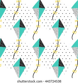 Seamless summer pattern. Vector background with different elements. Design for prints, shirts and posters.