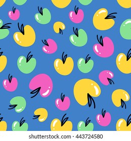 Seamless summer pattern. Vector background with different elements. Design for prints, shirts and posters.