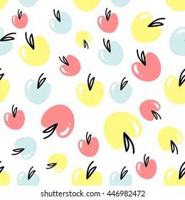 Seamless summer pattern. Vector background with different elements. Design for prints, shirts and posters.