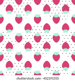 Seamless summer pattern. Vector background with different elements. Design for prints, shirts and posters.