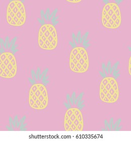 Seamless Summer print with pineapple