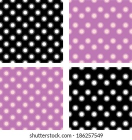 Seamless summer tiny floral pattern on pink or black background. Vector. 