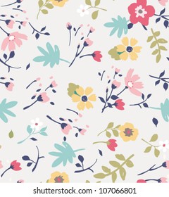 seamless summer tiny flower pattern background