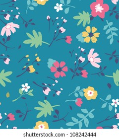 seamless summer tiny flower pattern background