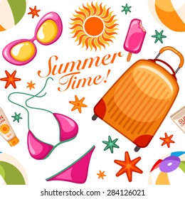 Seamless summer vacation background