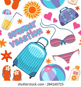 Seamless summer vacation background