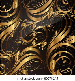 Nahtlose Sommer Tapete Muster Gold, Vektorgrafik. EPS10.