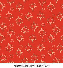 Seamless sun burst vector pattern