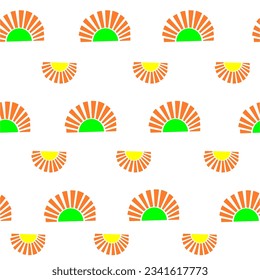 Seamless sun, flower design suitable for wallpaper and can be used for other designs, presentations, green pattern, fan vector media marketing, abstract sign