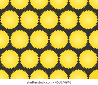 Seamless Sun Pattern.