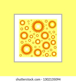 seamless sun shape illustrator design cover wrapping frame textile background