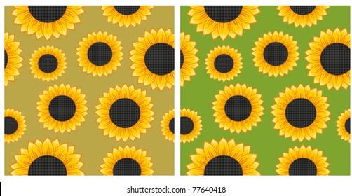 seamless sunflower pattern