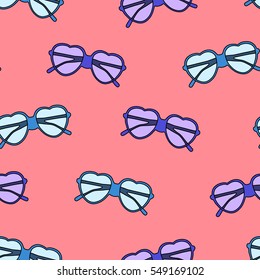 Seamless sunglasses pattern. 