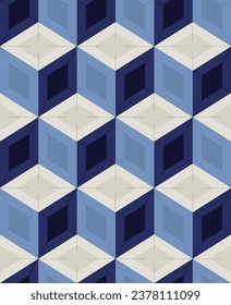 Seamless surface design with 3D blocks.
