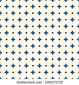 Seamless surface design with arabic ornament. Moroccan stars and crosses motif. Oriental traditional pattern with repeated mosaic tile. Tracery window wallpaper. Arabesque digital paper, textile print