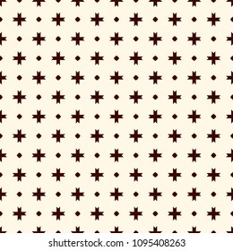 Seamless surface design with arabic ornament. Moroccan stars and crosses motif. Oriental traditional pattern with repeated mosaic tile. Tracery window wallpaper. Arabesque digital paper, textile print