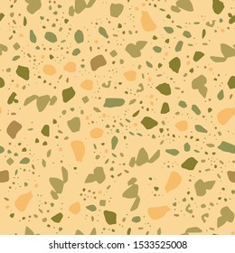 Seamless surface design. Classic teraazzo, great design for any purposes. Marble surface background. Vector granite texture background. Home kitchen interior. Colorful abstract background.