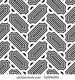 Seamless surface design with slanted figures. Grid image. Herringbone pattern. Slabs tessellation. Floor cladding bricks. Repeated tiles ornament background. Mosaic motif. Pavement wallpaper. Vector.