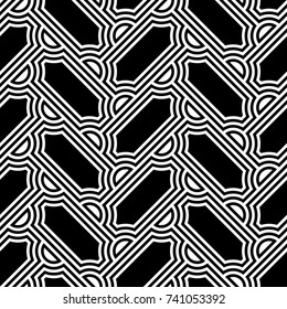 Seamless surface design with slanted figures. Grid image. Herringbone pattern. Slabs tessellation. Floor cladding bricks. Repeated tiles ornament background. Mosaic motif. Pavement wallpaper. Vector.
