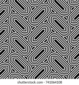 Seamless surface design with slanted figures. Grid image. Herringbone pattern. Slabs tessellation. Floor cladding bricks. Repeated tiles ornament background. Mosaic motif. Pavement wallpaper. Vector.