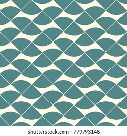 Seamless surface pattern with abstract waves. Contemporary print with geometric forms. Modern ornamental background with repeated triangles. Digital paper, textile print, page fill. Vector art