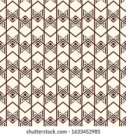 Seamless surface pattern with arrow fletching. Repeated chevrons and zigzag wallpaper. Tribal and ethnic motif. Native americans ornamental background. Boho chic digital paper, textile print. Vector