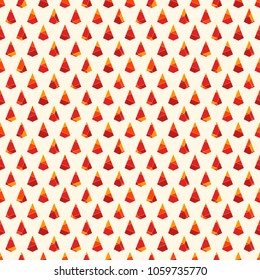 Seamless surface pattern with cracked stones. Repeated mini triangles abstract wallpaper. Ruined kite shapes motif. Modern print with geometric figures. Digital paper, textile print, page fill. Vector