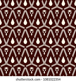 Seamless surface pattern with cracked stones. Repeated mini triangles abstract wallpaper. Ruined gems shapes motif. Modern print with geometric borders. Digital paper, textile print, page fill. Vector