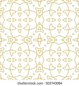 Seamless surface pattern with crossing figures. Symmetric abstract background. Circular ornament wallpaper. Lacy openwork motif. For digital paper, page fills, web design. Vector art illustration