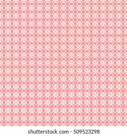 Seamless surface pattern with crossing figures and circles. Symmetric abstract background. Rounded openwork shelves ornament wallpaper. Circular lacy motif. For digital paper. Vector art illustration