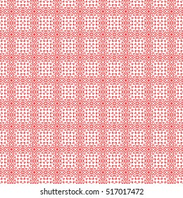 Seamless surface pattern with crossing figures. Symmetric abstract background. Openwork shelves ornament wallpaper. Floral lacy motif. Digital paper for web design, page fills. Vector art illustration