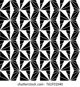 Seamless surface pattern design with asanoha ornament. Interlocking triangles background. Image with repeated triangular shapes. Geometric image. Ethnic japanese embroidery motif. Vector for print.