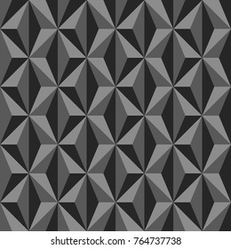 Seamless surface pattern design with asanoha ornament. Interlocking triangles background. Image with repeated triangular shapes. Geometric image. Ethnic japanese embroidery motif. Vector for print.